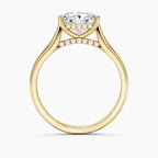 4.0+ CTW Oval Lab-Grown Diamond Pavé Solitaire Ring