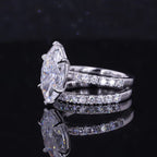Pear Cut Lab-Grown Diamond Engagement Ring - 18K White Gold