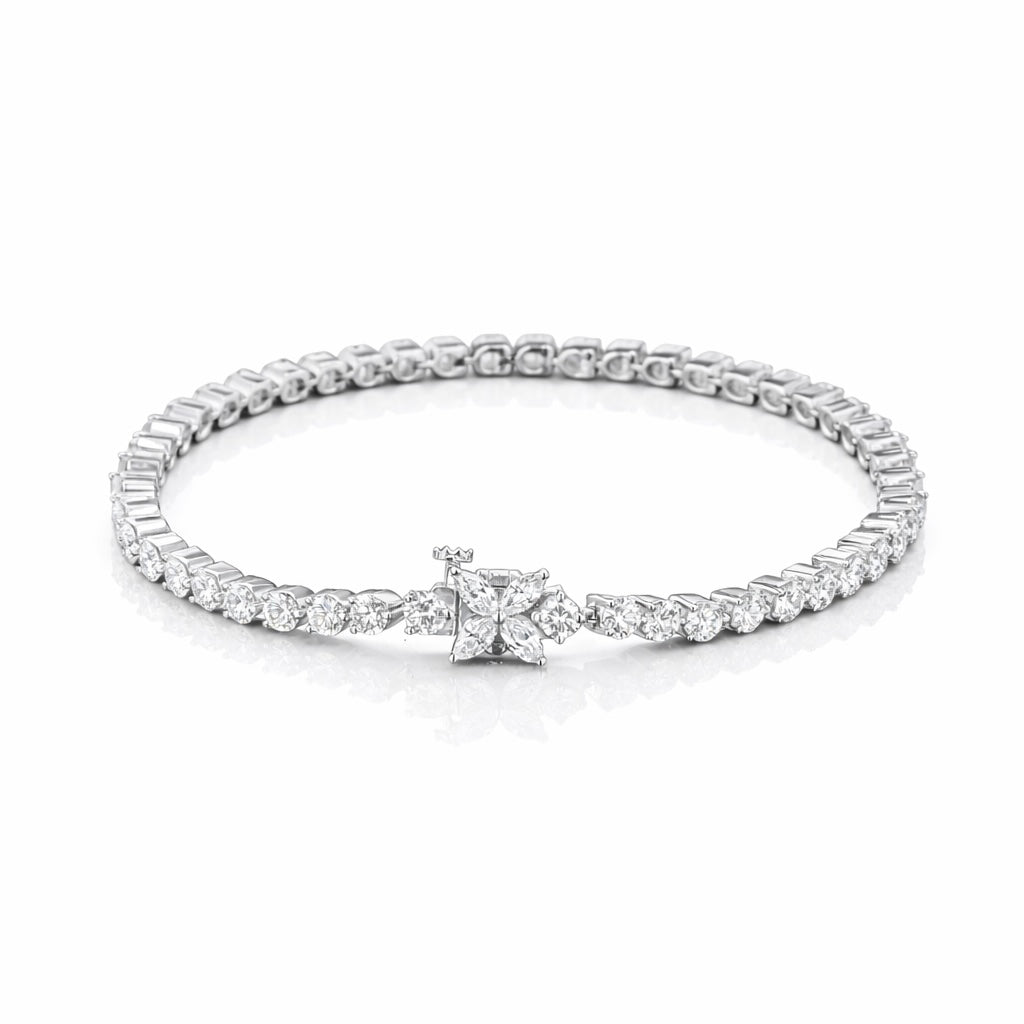 Lab-Grown Diamond Tennis Bracelet – 18K White Gold
