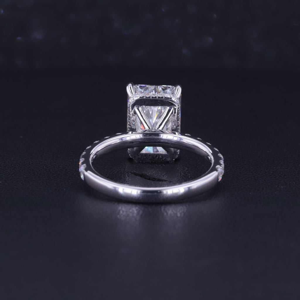 4.01 + CT Radiant Cut Lab-Grown 18K White Gold Diamond Engagement Ring