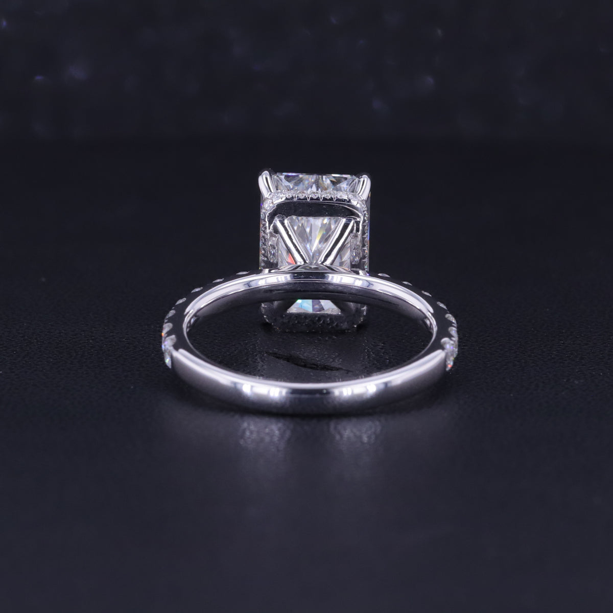 4.01 + CT Radiant Cut Lab-Grown 18K White Gold Diamond Engagement Ring