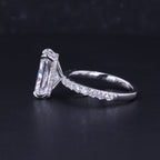 4.01 + CT Radiant Cut Lab-Grown 18K White Gold Diamond Engagement Ring