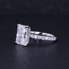4.01 + CT Radiant Cut Lab-Grown 18K White Gold Diamond Engagement Ring