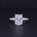 4.01 + CT Radiant Cut Lab-Grown 18K White Gold Diamond Engagement Ring