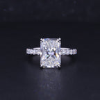 4.01 + CT Radiant Cut Lab-Grown 18K White Gold Diamond Engagement Ring